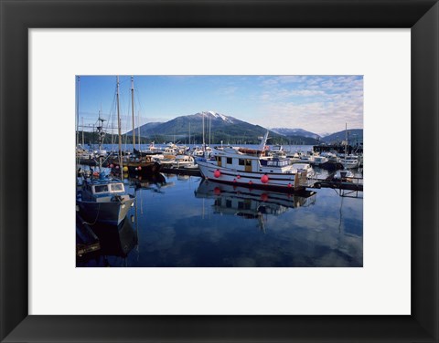 Framed Fishing Boats, Prince Rupert, British Columbia, Canada Print