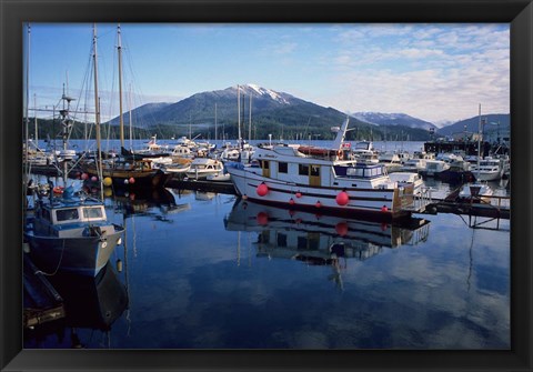 Framed Fishing Boats, Prince Rupert, British Columbia, Canada Print