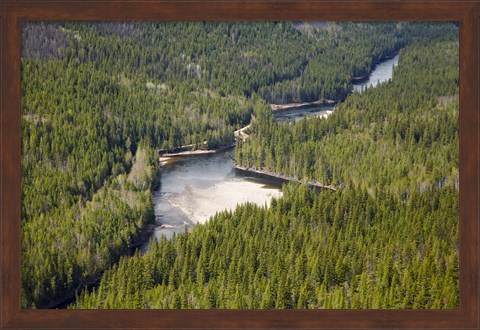 Framed Clearwater River and Valley, Wells Gray, British Columbia Print