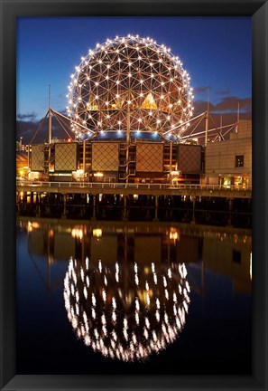 Framed Science World, False Creek, Vancouver, British Columbia Print