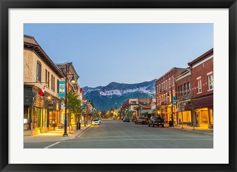 Framed Historic 2nd Street, in downtown Fernie, British Columbia, Canada Print