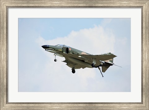 Framed F-4 Phantom in Flight over Houston, Texas Print