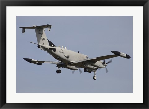 Framed US Army RC-12X Guardrail SIGINT Aircraft Print