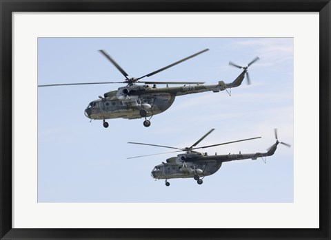 Framed Mil Mi-17 Helicopters of the Czech Air Force Print