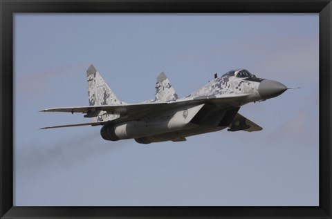 Framed MIG-29 of the Slovak Air Force in Digital Camouflage Print