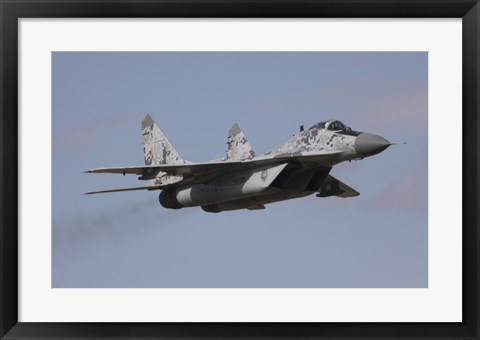 Framed MIG-29 of the Slovak Air Force in Digital Camouflage Print