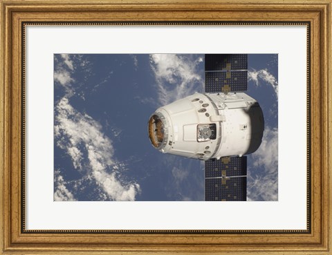 Framed SpaceX Dragon Commercial Cargo Craft Print