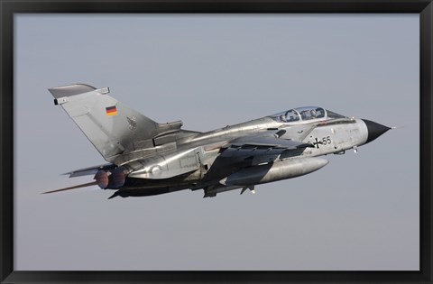 Framed German Air Force Tornado ECR taking off over Germany Print