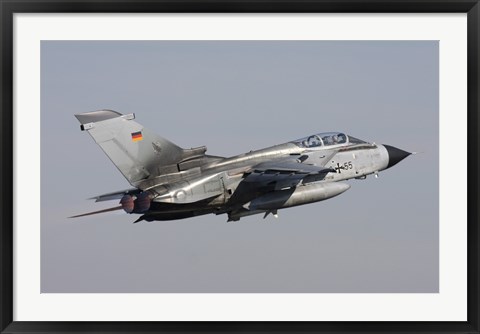 Framed German Air Force Tornado ECR taking off over Germany Print