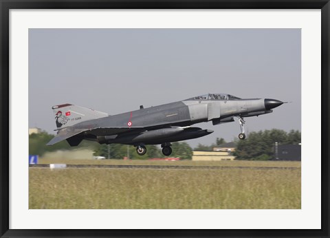 Framed Turkish F-4E Phantom takes off from Lechfeld Airfield, Germany Print