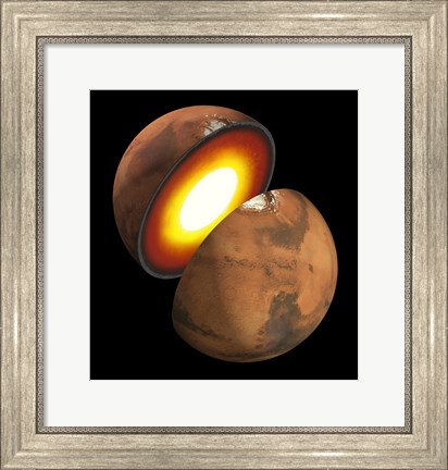 Framed Artist&#39;s concept of the formation of rocky bodies in the solar system Print