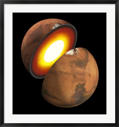 Framed Artist&#39;s concept of the formation of rocky bodies in the solar system Print