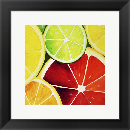 Framed Sliced Grapefruit Print