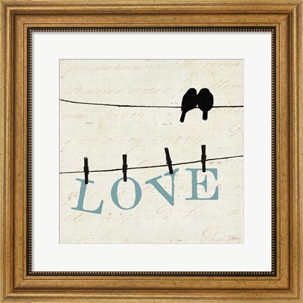 Framed Bird Talk II Print