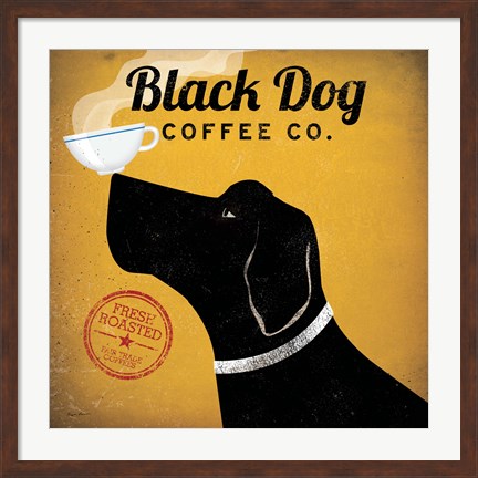 Framed Black Dog Coffee Co. Print