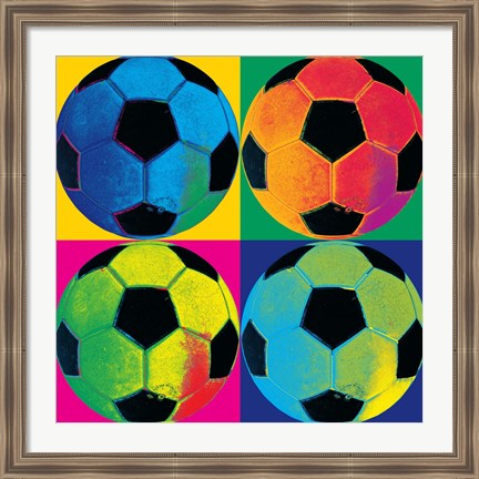 Framed Ball Four-Soccer Print