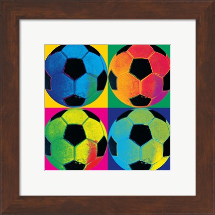 Framed Ball Four-Soccer Print