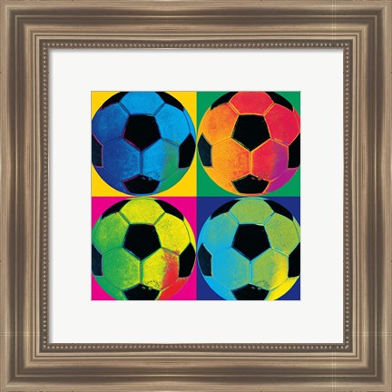 Framed Ball Four-Soccer Print