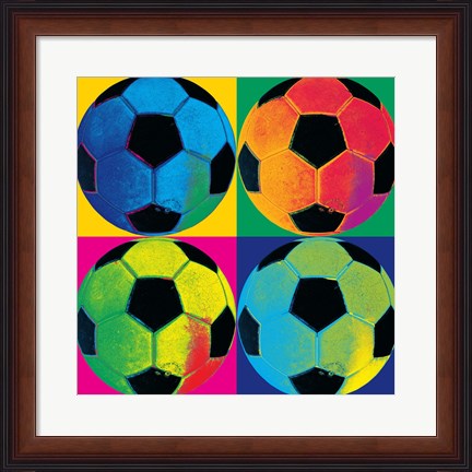 Framed Ball Four-Soccer Print