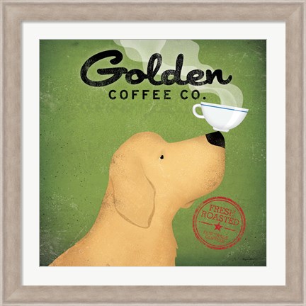 Framed Golden Dog Coffee Co. Print