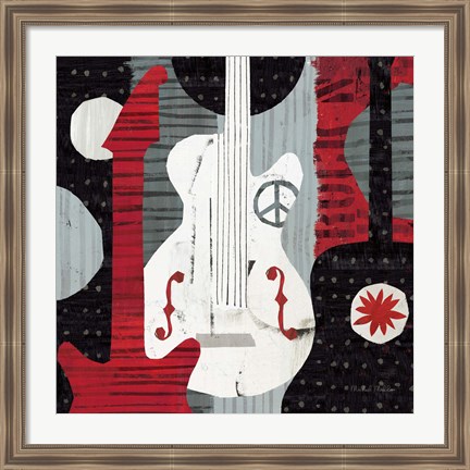 Framed Rock &#39;n Roll Guitars Print