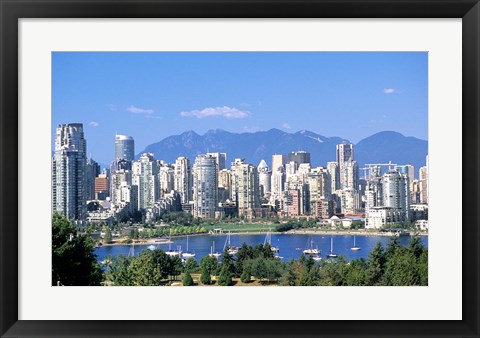 Framed Vancouver Waterfront, British Columbia, Canada Print