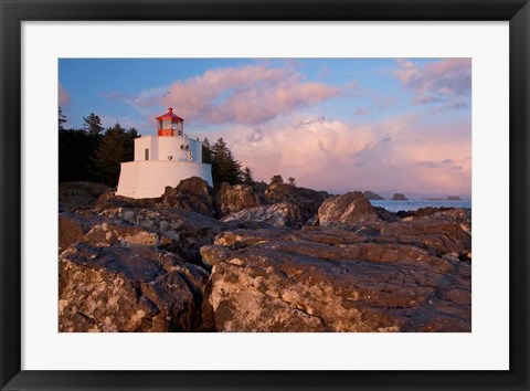 Framed Amphitrite Lighthouse, Vancouver Is, British Columbia Print