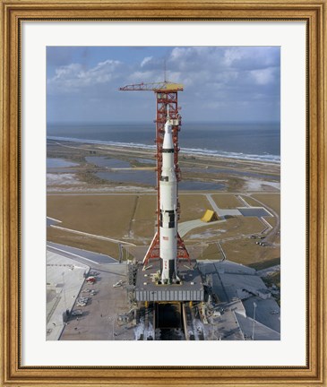 Framed High Angle View of the Apollo 4 Spacecraft on the Launch Pad Print