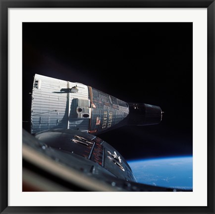 Framed Gemini 7 Spacecraft in Earth Orbit Print