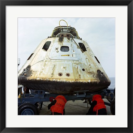 Framed Close-up View of the Apollo 9 Command Module After Recovery Print