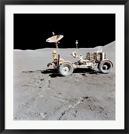 Framed Apollo 15 Lunar Roving Vehicle on the Moon Print