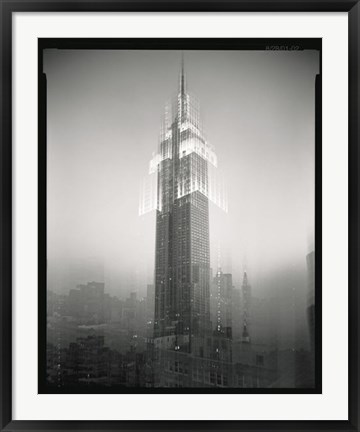 Framed Empire State Building Motion Landscape #2 Print