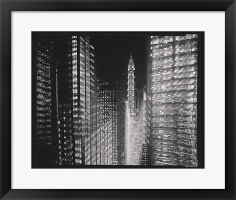 Framed Chrysler Building Motion Landscape #4 Print