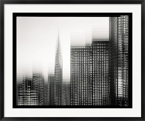 Framed Chrysler Building Motion Landscape #1 Print