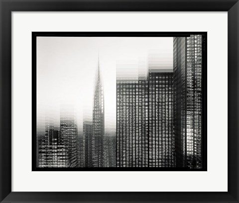 Framed Chrysler Building Motion Landscape #1 Print