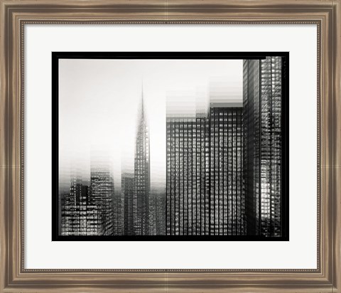 Framed Chrysler Building Motion Landscape #1 Print