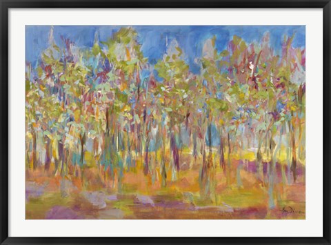 Framed Orchard in Orchid Print