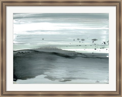 Framed Silver Silence: Dappled Shore Print