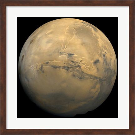 Framed Global Mosaic of Mars Print