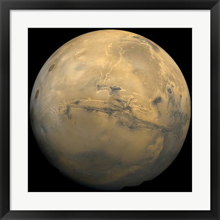 Framed Global Mosaic of Mars Print