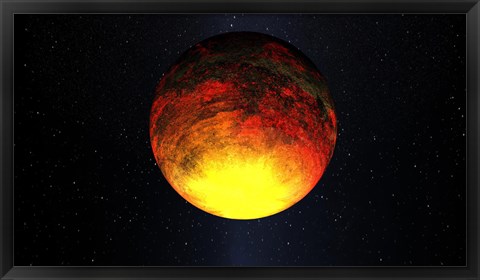 Framed Artist Concept of Kepler-10b Print