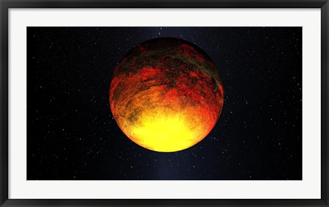 Framed Artist Concept of Kepler-10b Print