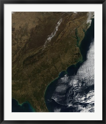 Framed Satellite View of the Southeastern United States Print