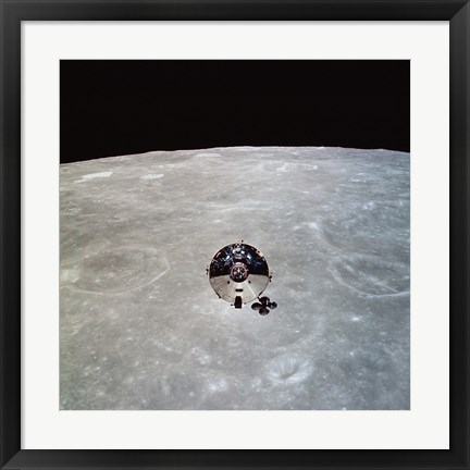 Framed Apollo 10 Command and Service Modules in Lunar Orbit Print