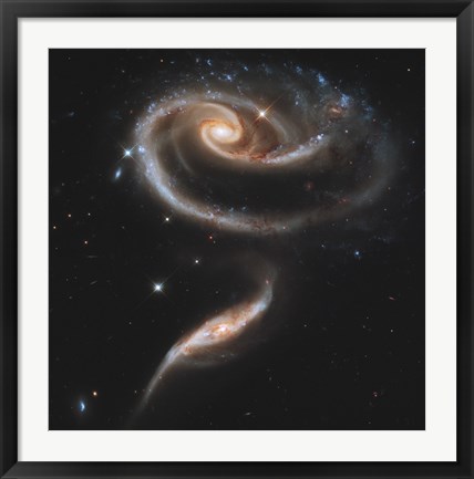 Framed Arp 273 Interacting Galaxies in Andromeda Print