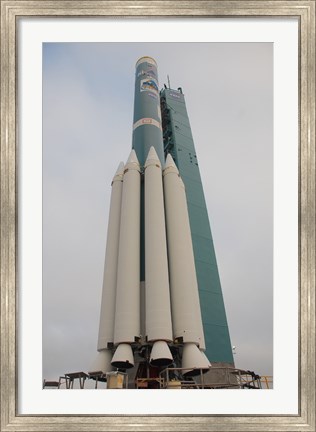 Framed Delta II Rocket with Several Solid Rocket Motors Attached Print