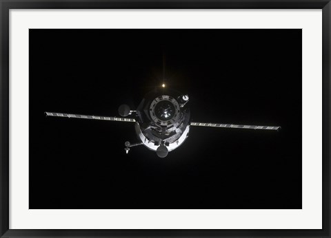 Framed Progress 41 Resupply Vehicle in Orbit Print