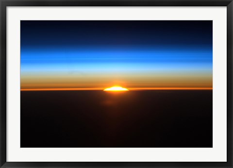 Framed Sunrise as Seen from the International Space Station Print