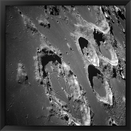 Framed Oblique view of the Lunar Surface Print