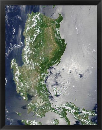 Framed Satellite Image of the Northern Philippines Print